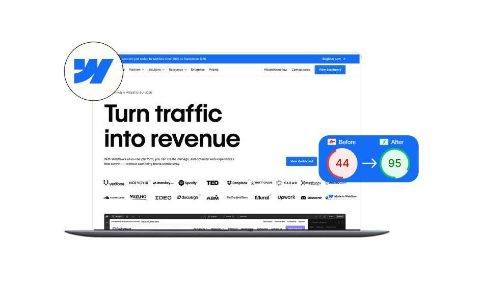 Speed up webflow website
