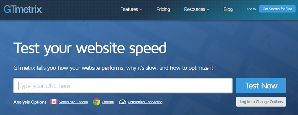 GTmetrix speed Test