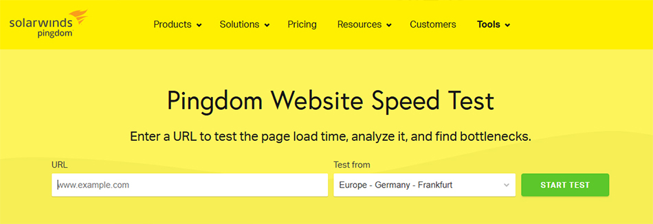 Pingdom Site Speed checker