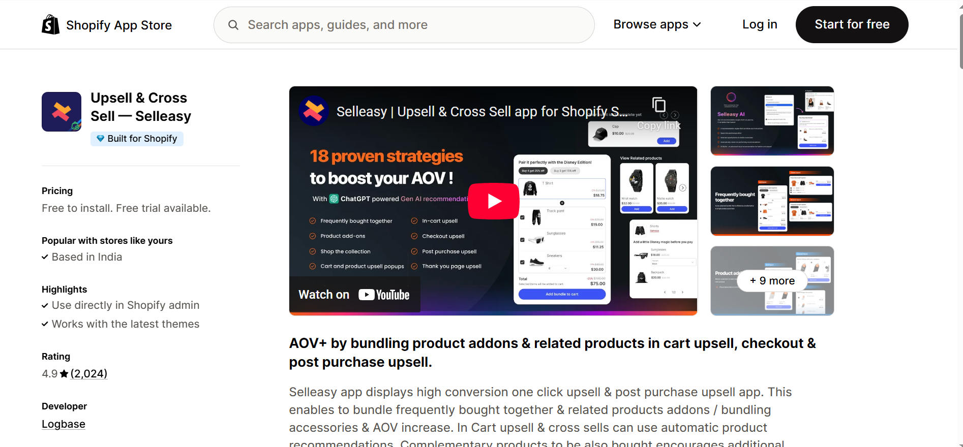 Upsell & Cross Sell - Selleasy