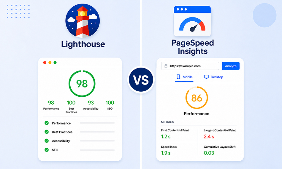 Lighthouse vs PageSpeed Insights: Key Differences Explained