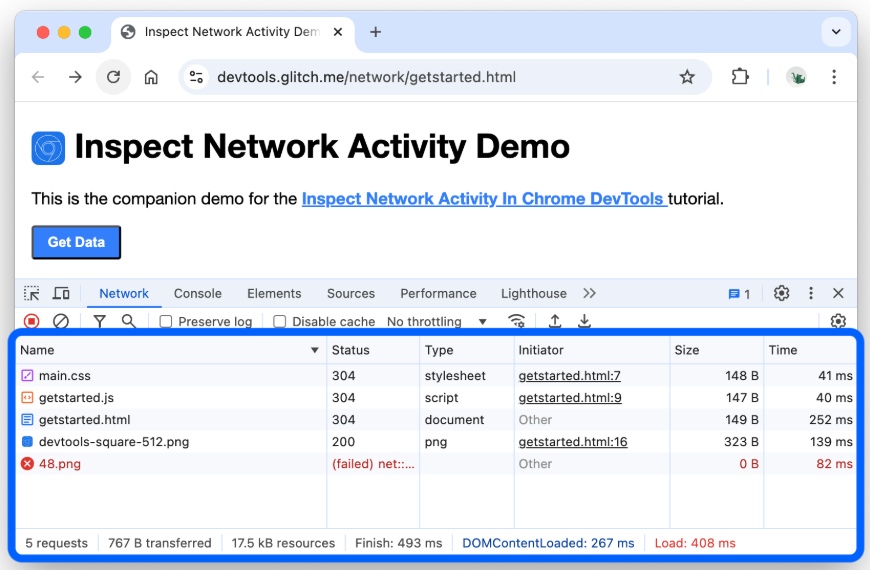 Performance panel to investigate long tasks and browser work
