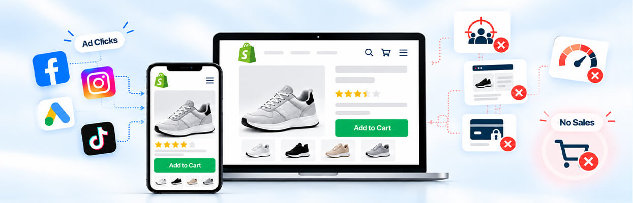 Shopify Ads Getting Clicks but No Sales? The Real Issue